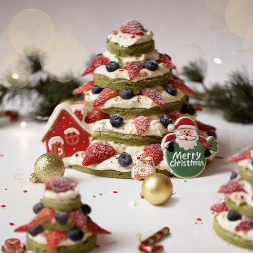 即将下架！2023新品「瑞雪圣诞树」双莓抹茶裸蛋糕（草莓&蓝莓）｜内含：圣诞玩具1份！ 商品图1