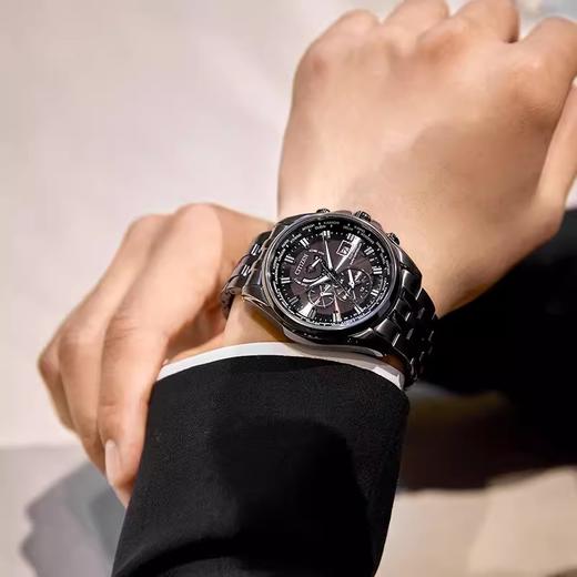 西铁城/CITIZEN光动能万年历多局电波不锈钢男表空中之鹰AT9120-89L 商品图5