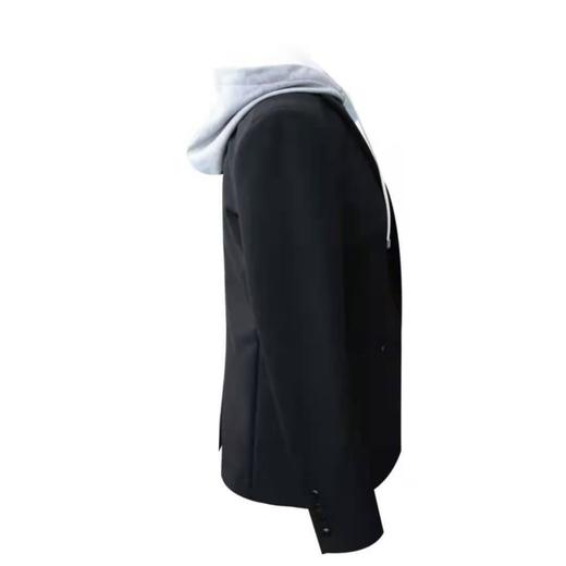 有专利的、美式休闲弹力修身显瘦可脱卸帽百搭长袖西装  1905050 商品图3