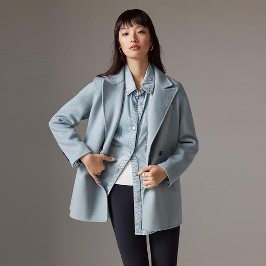 20567 100%绵羊毛西装领双面呢大衣 RJ004 商品图1