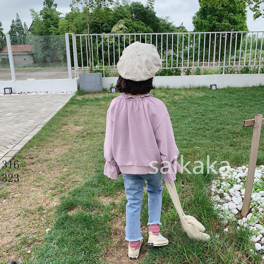 KZ323裤脚开洞牛仔裤   100-140 商品图0