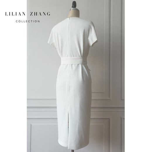 定制——新中式——“玉瓷”——挚爱简约风气质连衣裙收腰不规则2301090 商品图2