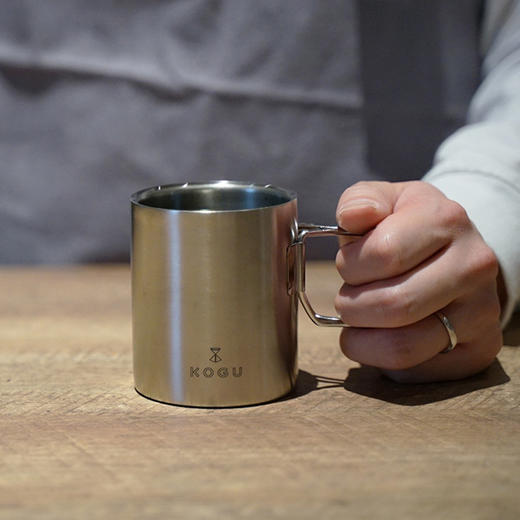 DEARYOU日本下村企贩KOGU不锈钢保温马克杯可折叠手把户外露营 商品图4