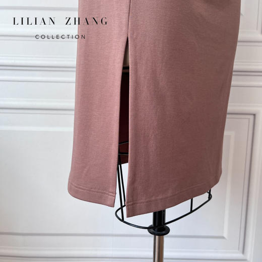 定制—衣橱新宠—手工褶  侧开叉修身连衣裙   2201095 商品图4