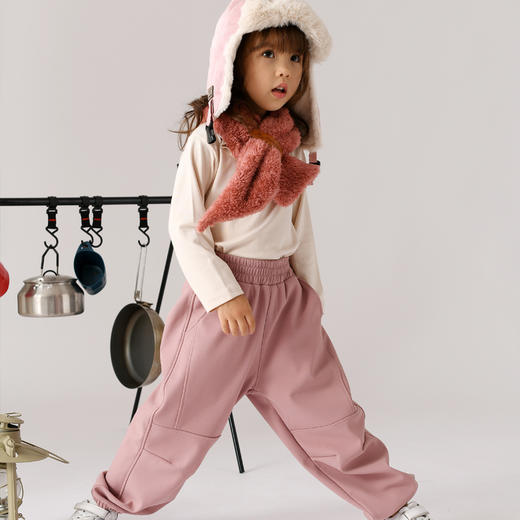 VONBONKIDS 亲子升级版软壳防水一体绒防寒裤 2356 商品图3