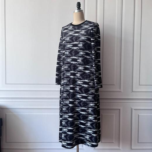 慵懒自由式— Lady挚爱、舒适H型连衣裙-印花宽松直筒裙  2201077 商品图1