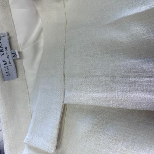 法式帝政风“Empire style”—中高腰9分苎麻直筒裤 2204019 商品图3