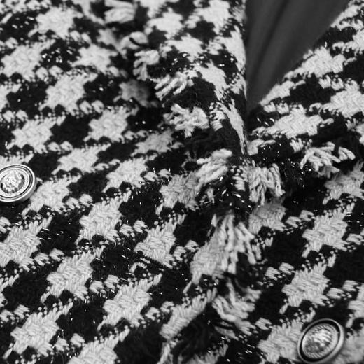 "格纹写意”—千鸟格双排扣羊毛粗花呢修身女士小西装外套2005013 商品图2