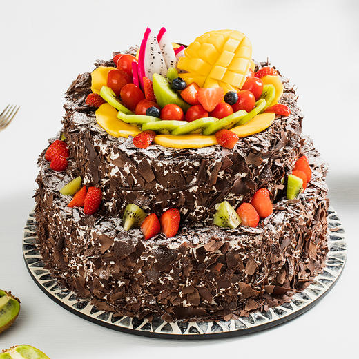 【经典美味】森林果乐蛋糕，6磅巧克力鲜果蛋糕（长沙ZJ） 商品图0