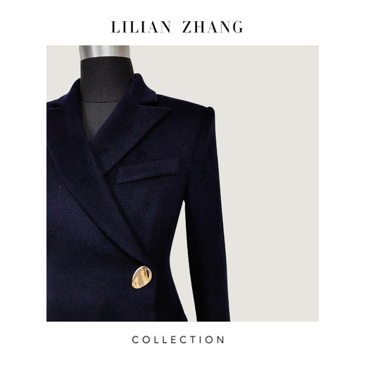 C系列——定制—“都市力量”——“至简新潮”——长款羊绒正肩大衣 2306019 商品图1