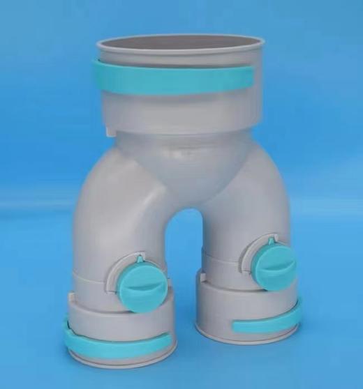 PE管U型三通带风阀  Dn160-75-75 ABS 商品代码82663 商品图0