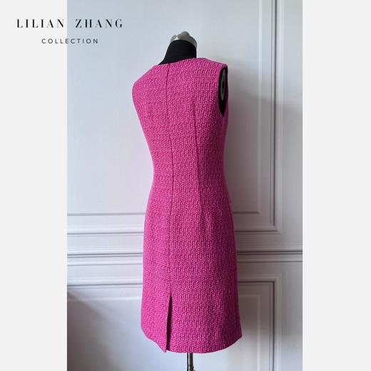 Lady挚爱、中GU风粗花呢马甲连衣裙 - 圆领小香风中长裙 2201091 商品图2