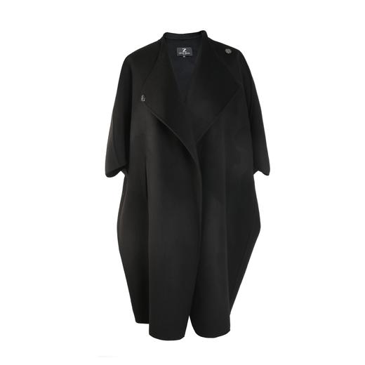 双面绒系带斗篷大衣 - 宽松休闲街头羊毛羊绒中长款外套 1906002 商品图0