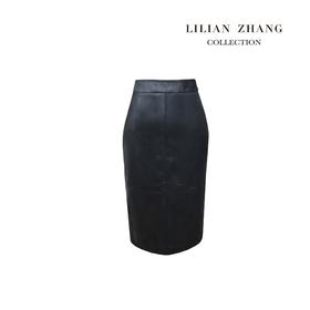细腻质感-气质时尚简约-显瘦复古-春秋开衩冬修身包臀裙  2103026