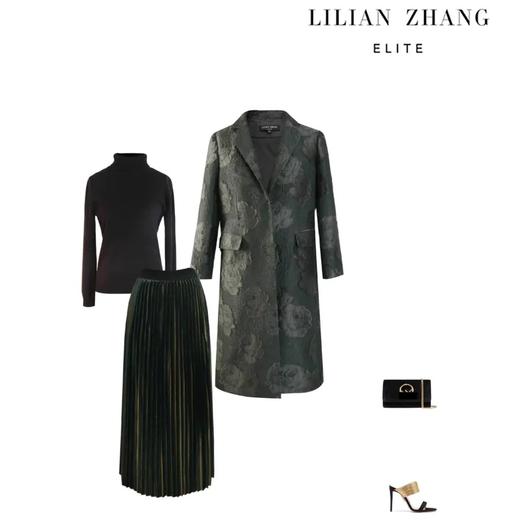 定制—“暗香袭人”提花平驳领风衣 - 时尚通勤奢华外套  1907004 商品图2