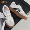 Safiya/索菲娅2024春季新品 网红厚底百搭条纹系带休闲复古德训鞋 SF41112032 商品缩略图4