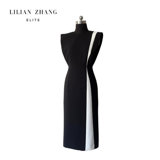 定制—生活艺术—力量源泉—暗黑风黑白浪漫连衣裙气质黑色2301073 商品图0