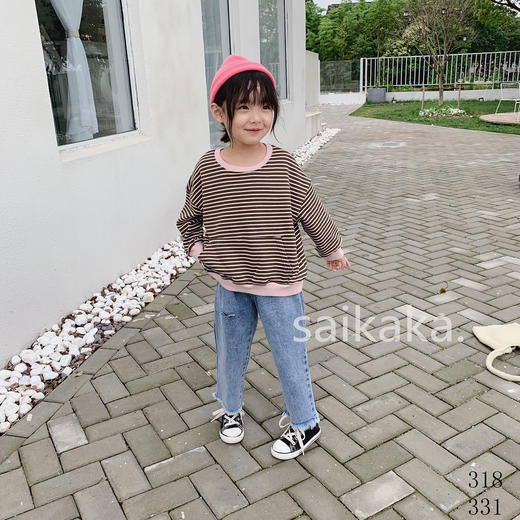 KZ331开洞毛脚牛仔裤   100-140 商品图2