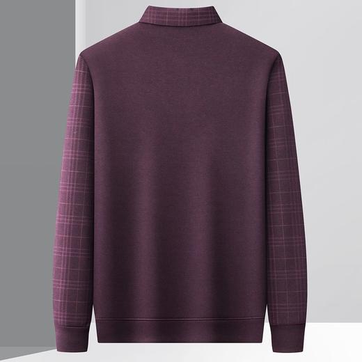 【加绒加厚】罗蒙秋冬男装加绒加厚衬衫领假两件慵懒毛衣男冬季针织衫 商品图5