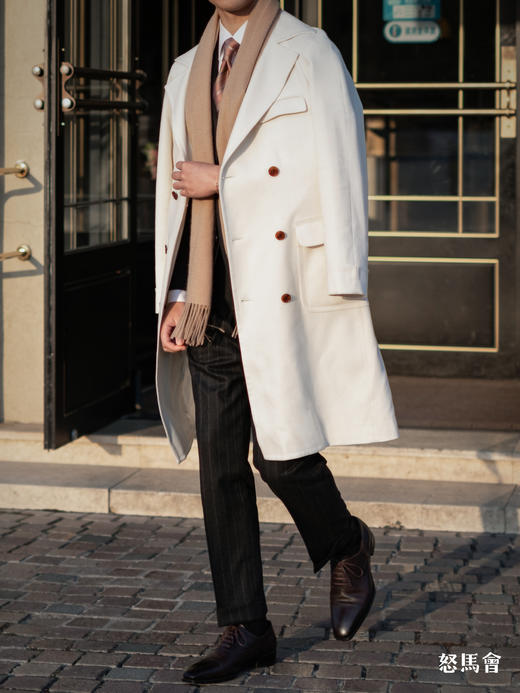 阿拉善白绒纯山羊绒水波纹围巾「纯色12款」 商品图13