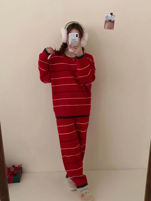 老米优品🎅🦌《氛围感圣诞麋鹿雪花❄新年圣诞半边绒保暖睡衣》绵绵热能衣，上衣+裤子，温暖软糯体验。TZ231212A 商品图4