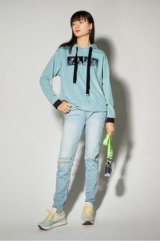 LILY 古风人物印花连帽卫衣 9609 商品图1