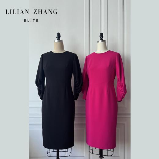 E定制—爱的永恒——“优雅绽放” Lady挚爱洋装羊腿袖连衣裙 2201094 商品图0