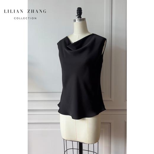 定制—极简主义荡领无袖衫、Lady挚爱轻奢气质款法式上衣 2302022 商品图3