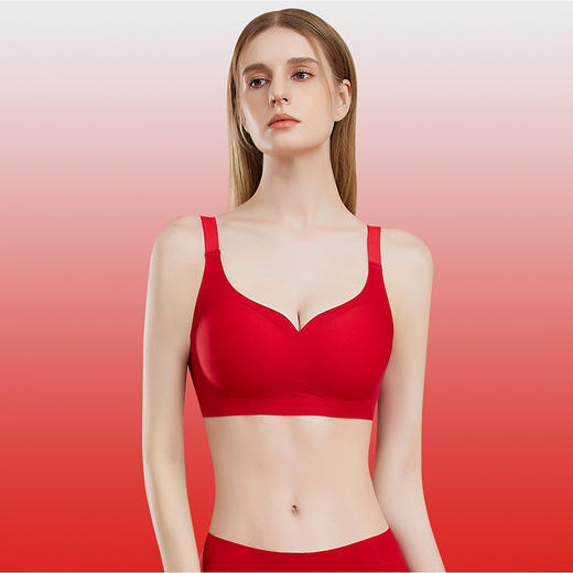 幸运红新年限定轻纱内衣【1件内衣送1条内裤】新年限定 欧阳娜娜同款U*ras幸运红内衣礼盒装 送自己送姐妹 妈妈都是超级用心的礼物 商品图0