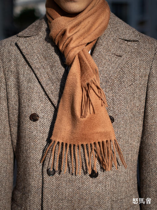 阿拉善白绒纯山羊绒水波纹围巾「纯色12款」 商品图7