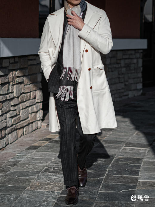 阿拉善白绒纯山羊绒水波纹围巾「渐变色9款」 商品图4