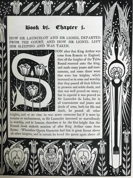 含藏书票！限量1500套1893-94年 马洛礼《亚瑟王之死》（全2卷） 比亚兹莱数十幅经典插图 漆布精装16开 商品图13