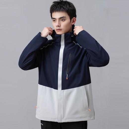 新款户外冲锋衣男女款两件套三合一防风防水登山服抓绒衣外套 商品图2