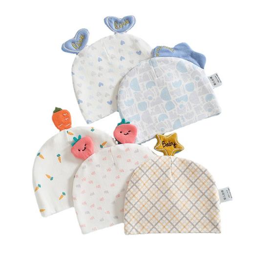 婴儿胎帽春秋夏薄款纯棉新生幼儿0男女宝宝3个月无骨初生护卤帽子 商品图5