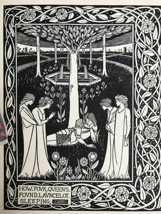 含藏书票！限量1500套1893-94年 马洛礼《亚瑟王之死》（全2卷） 比亚兹莱数十幅经典插图 漆布精装16开 商品图9