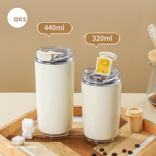 AKS咖啡杯陶瓷涂层便携随行杯密封保温水杯316不锈钢保温杯中秋送礼 AKS 631/AKS 632 商品图5