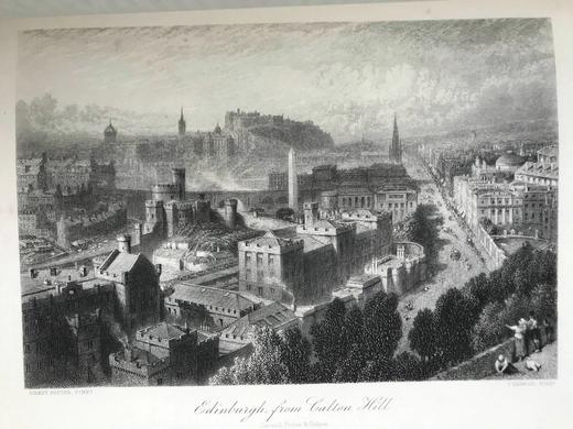 约19世纪后期 欧洲风景图集（卷1） 数百幅版画插图 真皮精装大16开 商品图4