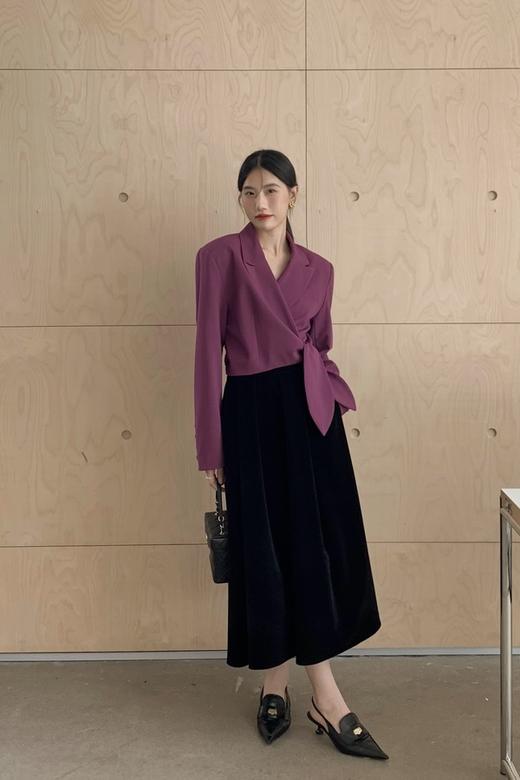 amadella 韩版简约系带短款西装外套 17178 商品图3