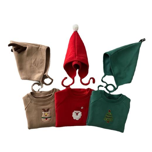 ins风宝宝圣诞服秋冬新款婴幼儿连体衣加绒加厚爬服套装保暖 商品图4