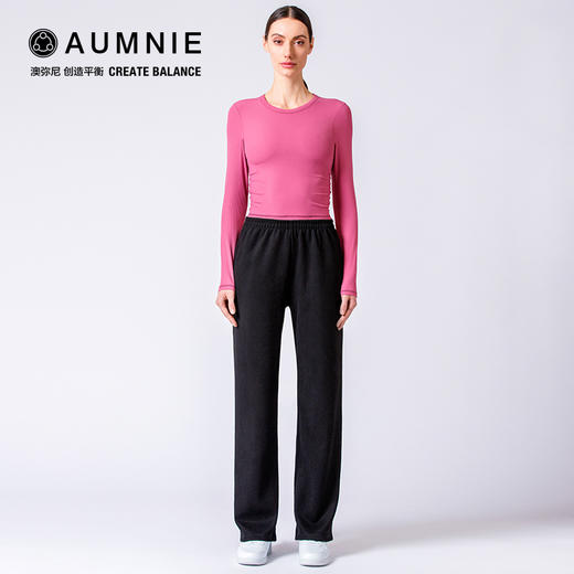 【AUMNIE】加绒条纹休闲阔腿裤 RIBBED HIGH WAIST WINTER FLEECE WIDE LEG SWEATPANTS 商品图5