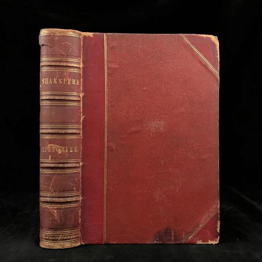 他把理查三世画成猪！约19世纪后期 莎士比亚作品集（历史剧与诗集） 肯尼·梅多斯数百幅版画插图 真皮精装16开 商品图0