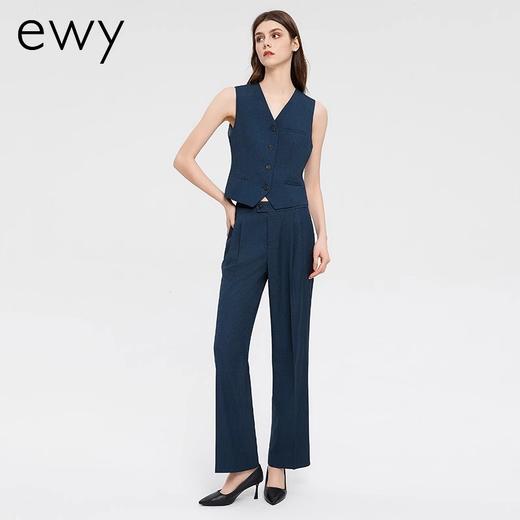 干练时尚藏青色西装马甲三件套韩版修身职业西装套裤 商品图2