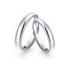 【可定制刻字】 KADER卡蒂罗 挚爱一生对戒 S999纯银 开口可调节 素圈戒指 男女同款情侣款  商品缩略图0