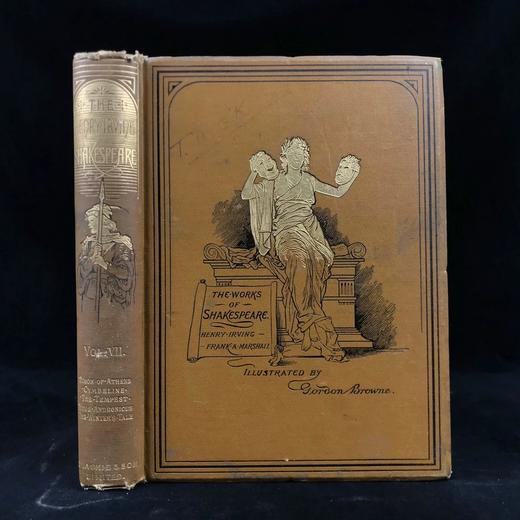 约19世纪后期 莎士比亚作品集（卷7，雅典的泰门/辛白林/暴风雨/泰特斯·安德洛尼克斯/冬天的故事） 约百幅插图 漆布精装18开 商品图0