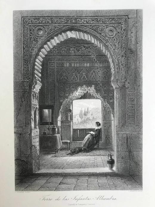 约19世纪后期 欧洲风景图集（卷5） 数百幅版画插图 真皮精装大16开 商品图3