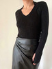 WUS01-1121-1  JUNLI黑色挂脖毛衣 [ ] 商品缩略图2