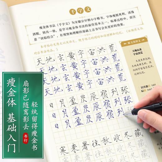 瘦金体练字帖男女生漂亮字体大学生钢笔硬笔书法入门练字本 商品图1