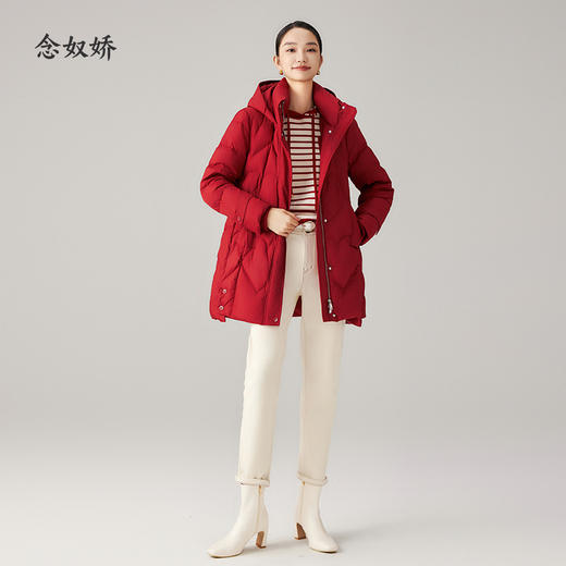 【商场同款】CNK4A98"锦上添花毛衫" 舒适宽松H廓形包容显瘦 精致花朵刺绣 连帽条纹针织衫 超细羊毛纱线细腻亲肤毛衣 商品图6