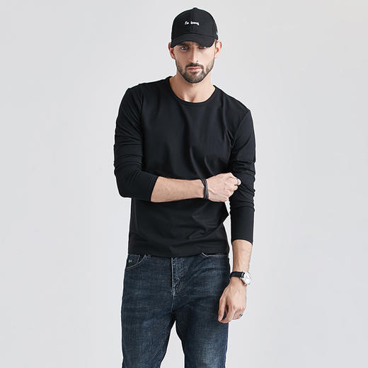 【这件Wan能百搭打底长T恤】男女可穿！可运动 可休闲  软糯顺滑 透气亲肤  秀气修身多色可选！ 商品图4