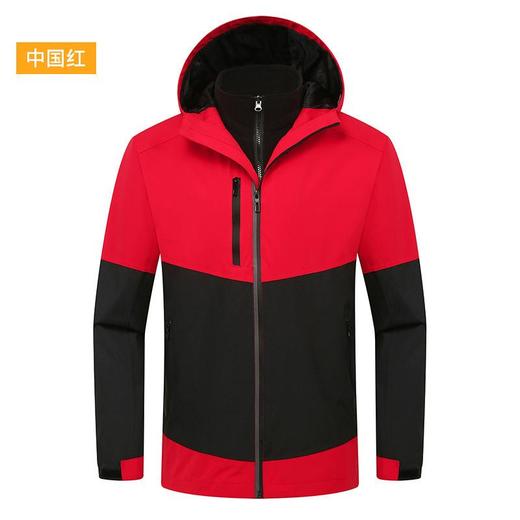新款户外冲锋衣男女登山服两件套可拆卸防风水全缝压胶滑雪服外套 商品图4